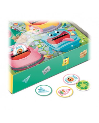 Adventerra Games Gioco Da Tavolo Hungry Bins – Impariamo A Riciclare   Giochi Da Tavolo Per Bambini Made in Europe con Materiali di Alta qualità  Riciclati E Riciclabili al 100%. Giochi Educativi